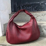 Soft Woven Shoulder Bag – Minimalist Hobo Design with Timeless Appeal - Women's Handbags