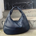 Soft Woven Shoulder Bag – Minimalist Hobo Design with Timeless Appeal - Women's Handbags