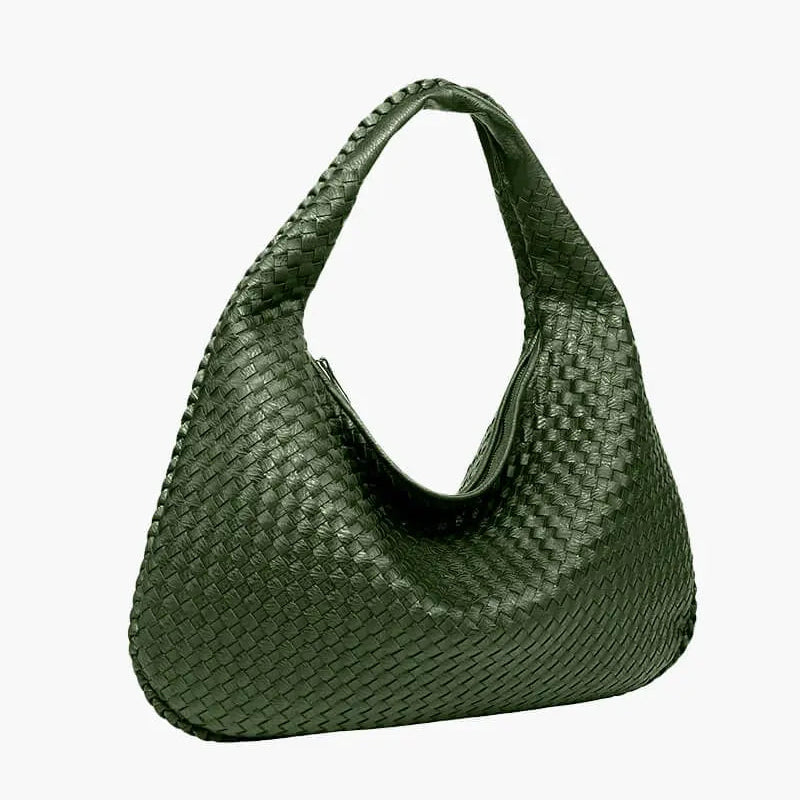 Soft Woven Shoulder Bag – Minimalist Hobo Design with Timeless Appeal - Women's Handbags