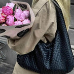 Soft Woven Shoulder Bag – Minimalist Hobo Design with Timeless Appeal - Women's Handbags