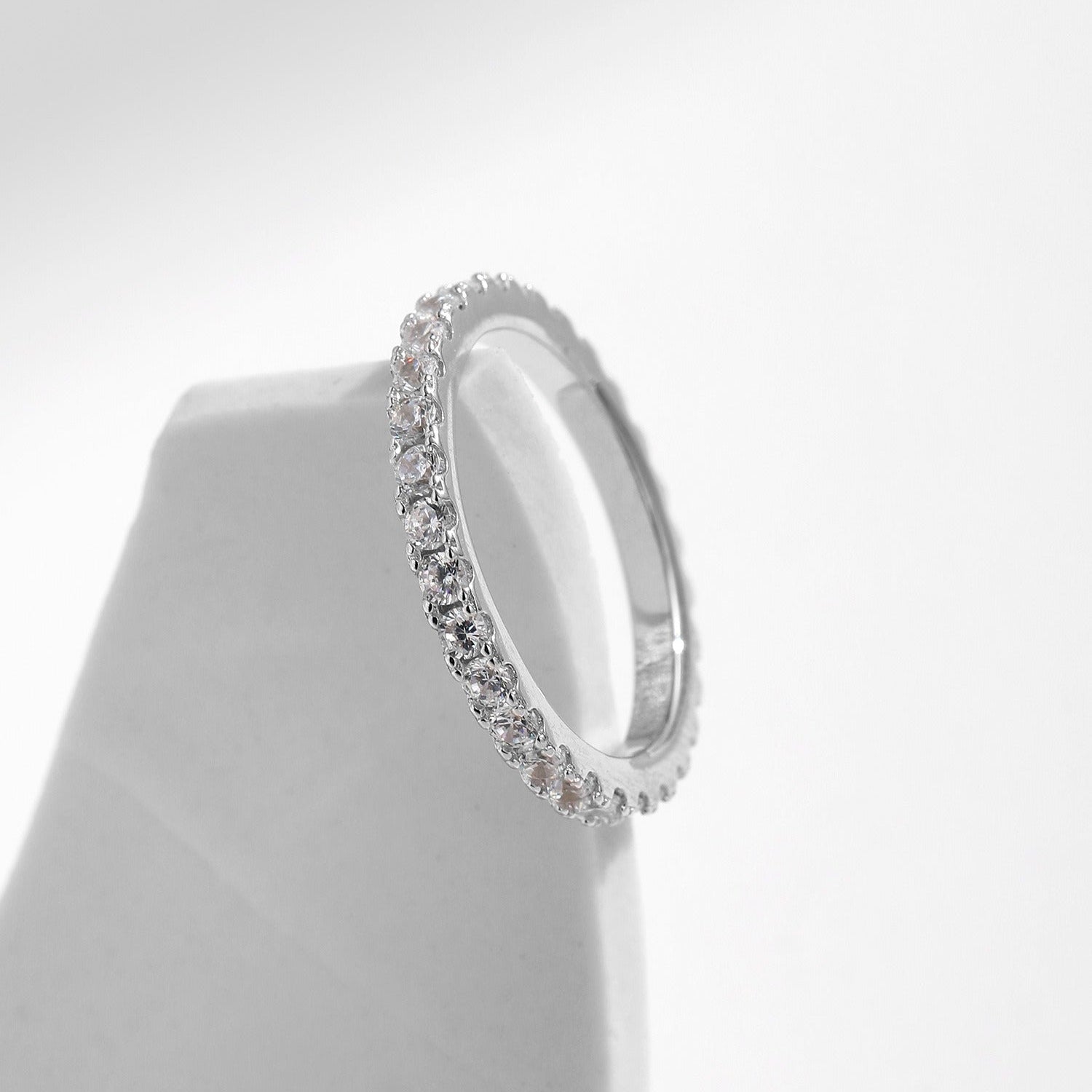 Sparkling Crystal Eternity Band - Ring