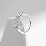 Sparkling Crystal Silver Eternity Ring - Ring