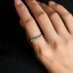 Sparkling Crystal Silver Eternity Ring - Ring