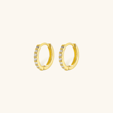 Sparkling Zircon Mini Hoop Earrings - Earrings
