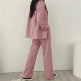 Tailored Blazer and High - Waisted Trouser Set - Sophisticated and Comfortable - Women's Outfit Set