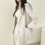 Tailored Blazer and High - Waisted Trouser Set - Sophisticated and Comfortable - Women's Outfit Set