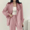 Tailored Blazer and High - Waisted Trouser Set - Sophisticated and Comfortable - Women's Outfit Set