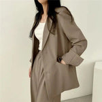 Tailored Blazer and High - Waisted Trouser Set - Sophisticated and Comfortable - Women's Outfit Set