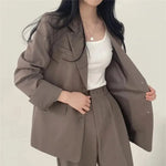 Tailored Blazer and High - Waisted Trouser Set - Sophisticated and Comfortable - Women's Outfit Set