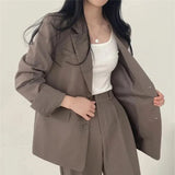 Tailored Blazer and High - Waisted Trouser Set - Sophisticated and Comfortable - Women's Outfit Set