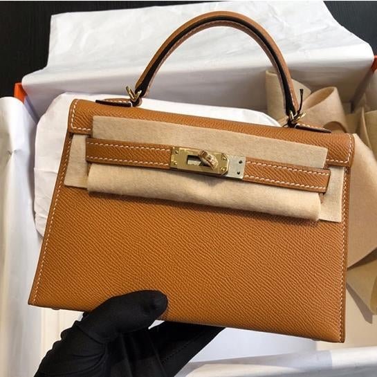 Timeless Structured Leather Bag with Elegant Handle - Women's Handbags