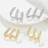 Triple Claw Pavé Ear Climber Earrings - Joyería > Pendientes > Pendientes pequeños