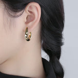 Twisted Gold Bold Hoop Earrings - Earrings
