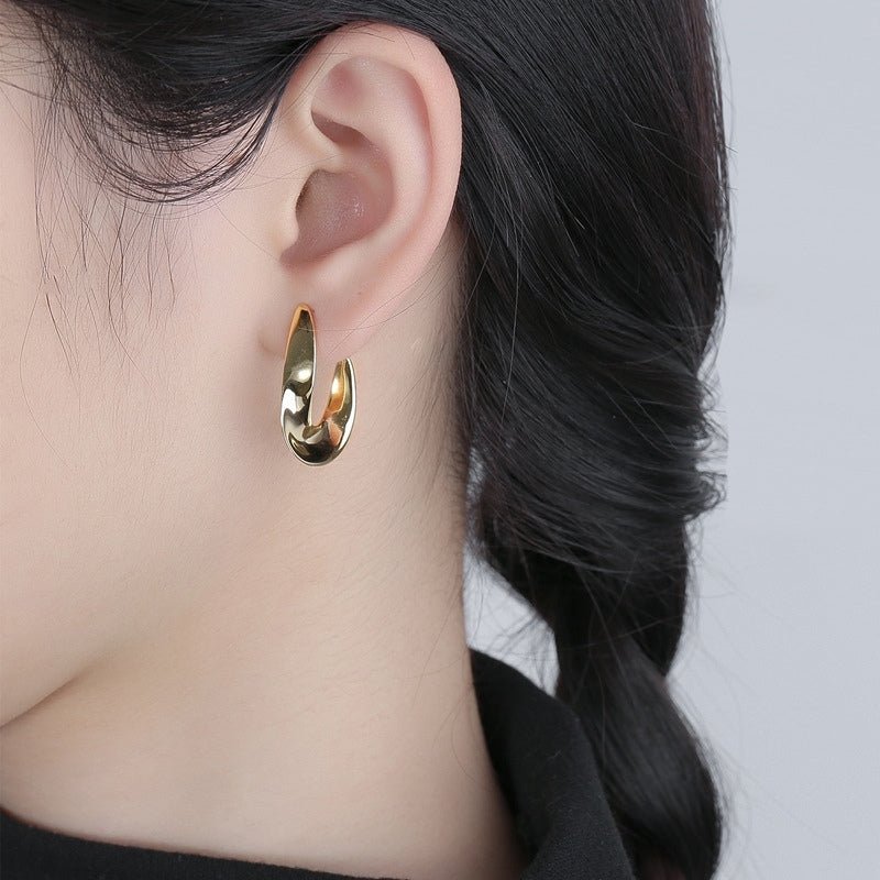 Twisted Gold Bold Hoop Earrings - Earrings