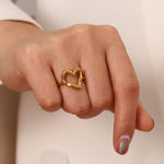Verity Open Heart Statement Ring - Ring
