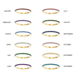 Vibrant Stacking Birthstone Eternity Ring - Rings
