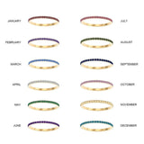 Vibrant Stacking Birthstone Eternity Ring - Rings
