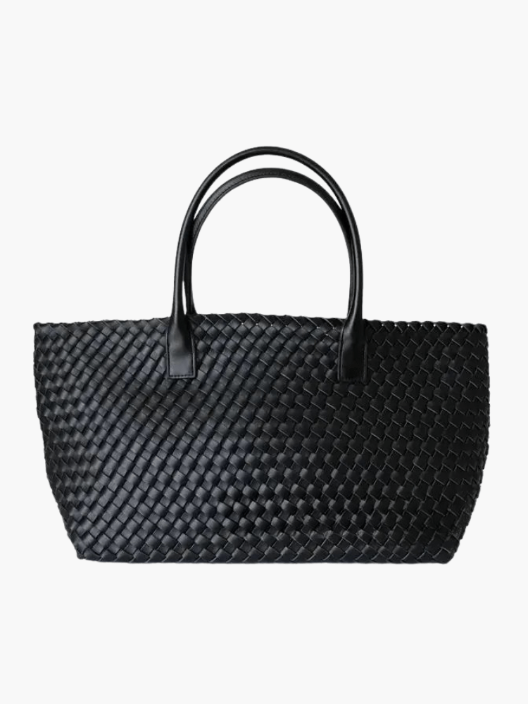 Woven Leather Tote Bag with Artisan Finish – Classic Craft - Women's Shopper Bags