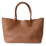 Woven Leather Tote Bag with Artisan Finish – Classic Craft - Women's Shopper Bags