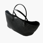 Woven Leather Tote Bag with Artisan Finish – Classic Craft - Women's Shopper Bags